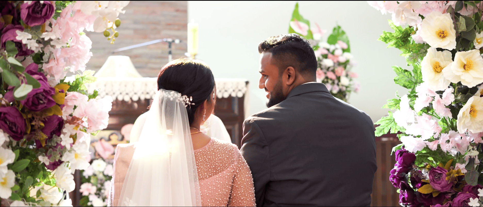 Christian church wedding photography of Joshua and Sugitha